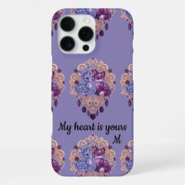 Romantic Crystal Animals Custom Couple iPhone 16 Pro Maxケース