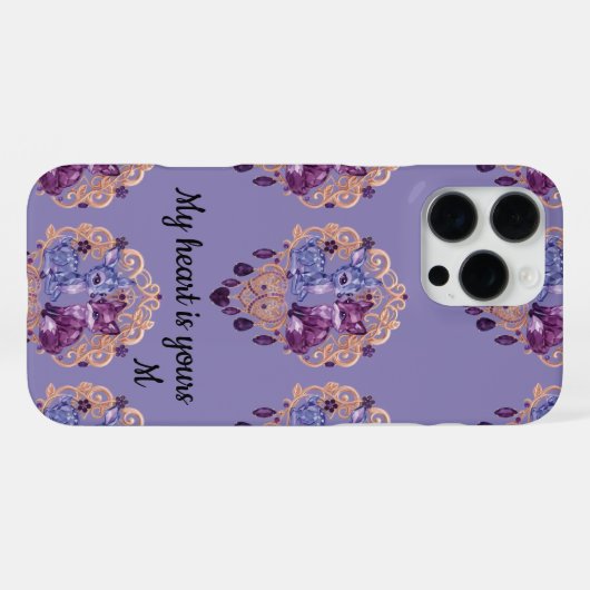 Romantic Crystal Animals Custom Couple iPhoneケース (裏面横)