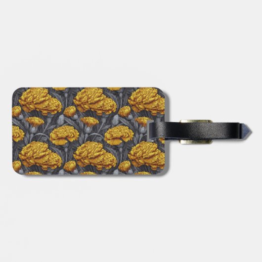 Romantic Custom Carnation Sparkle Mountain Wedding ラゲッジタグ (裏面横)