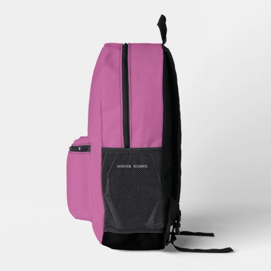 Romantic Custom initials monogram anniversary  プリントバックパック (右)