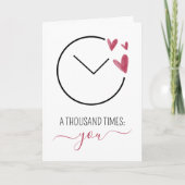 Romantic Cute A Thousand Times You Anniversary カード (正面)