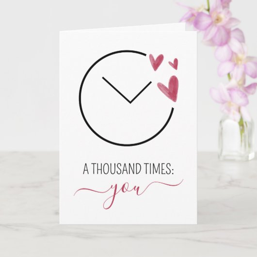 Romantic Cute A Thousand Times You Anniversary カード (蘭)