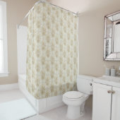 Romantic Damask Curtain Cream Ivory Bath Décor シャワーカーテン (インサイチュ)