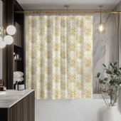 Romantic Damask Curtain Cream Ivory Bath Décor シャワーカーテン