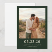 Romantic Dark Green Photo セーブザデート (正面/裏面)