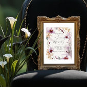 Romantic Delicate Floral Orchids Reserved Seat ポスター