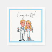 Romantic Doctor Bride and Groom Soft スタンダードカクテルナプキン (正面)