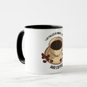 Romantic Dog Illustration Two-Tone Coffee Mug マグカップ (正面左)