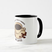 Romantic Dog Illustration Two-Tone Coffee Mug マグカップ (正面右)