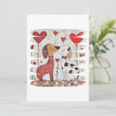 Romantic Dogs with Heart Balloons 招待状 (スタンド正面)