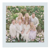 Romantic Dusty Blue Floral Family Monogram MH26 フォトキューブ (正面)