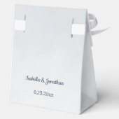 Romantic dusty blue flowers wedding フェイバーボックス (裏面)