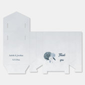 Romantic dusty blue flowers wedding フェイバーボックス (見開き)