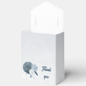 Romantic dusty blue flowers wedding フェイバーボックス (見開き)