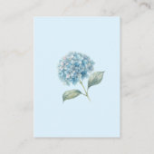 Romantic Dusty Blue Hydrangea Watercolor Wedding  エンクロージャーカード (裏面)