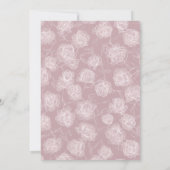 Romantic Dusty Pink White Floral Wedding 招待状 (裏面)