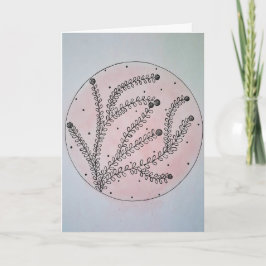 Romantic Dusty Rose Circle Card カード