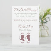 Romantic Dusty Rose Regency Botanical Cameos  招待状 (スタンド正面)