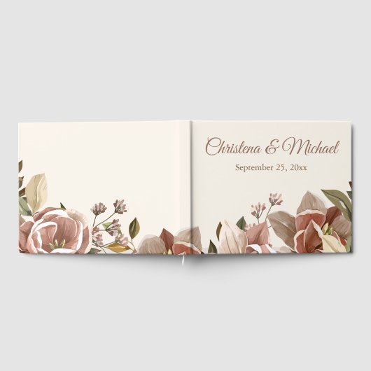 Romantic Dusty Rose Wedding ゲストブック (全面)