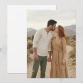 Romantic Earthy Natural Photo 招待状 (正面/裏面)