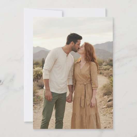 Romantic Earthy Natural Photo 招待状 (正面)