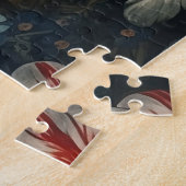 Romantic Elegant Baroque Flowers Oil Painting ジグソーパズル (側面)