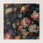 Romantic Elegant Baroque Flowers Oil Painting ジグソーパズル<br><div class="desc">Romantic Dark Elegant Baroque Flowers Oil Painting hard puzzle</div>