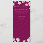 Romantic Elegant Wedding Ceremony Program プログラム (正面)