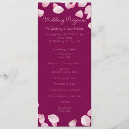 Romantic Elegant Wedding Ceremony Program プログラム