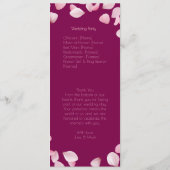 Romantic Elegant Wedding Ceremony Program プログラム (裏面)