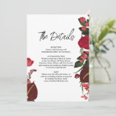 Romantic Elegant Wedding Details Card 招待状 (スタンド正面)