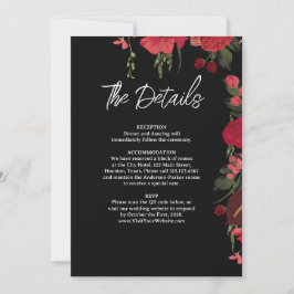 Romantic Elegant Wedding Details Card 招待状