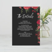 Romantic Elegant Wedding Details Card 招待状 (スタンド正面)