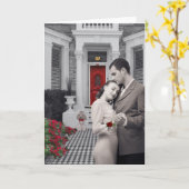 Romantic Embrace Anniversary Greeting Card カード (黄色い花)