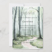 Romantic Enchanted Forest Birthday 招待状 (正面)