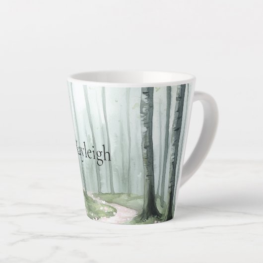 Romantic Enchanted Forest Christmas カフェラテマグ (右アングル)