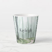 Romantic Enchanted Forest Christmas カフェラテマグ (正面)