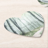 Romantic Enchanted Forest Wedding ペーパーコースター (アングル)