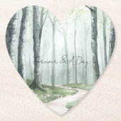Romantic Enchanted Forest Wedding ペーパーコースター (正面)