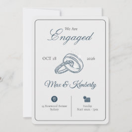 Romantic Engagement Invitations | Elegant & Modern 招待状