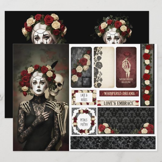 Romantic Ephemera Sheet カード (正面/裏面)