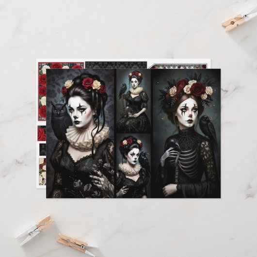 Romantic Ephemera Sheet  カード (正面/裏面インサイチュ)