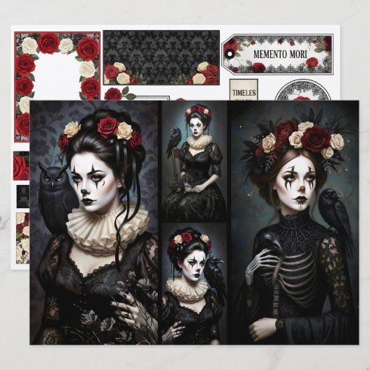 Romantic Ephemera Sheet  カード (正面/裏面)