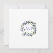 Romantic Eucalyptus & Lavender Wedding Invitation 招待状 (裏面)