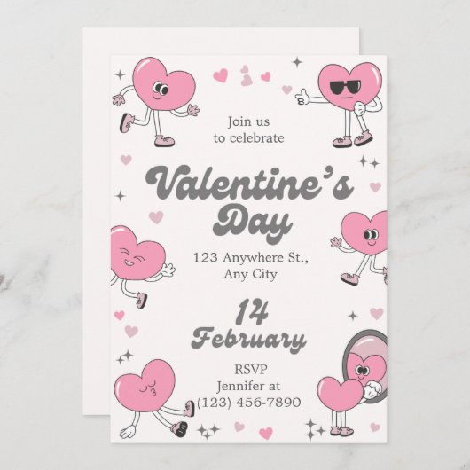 ​Romantic Every Day is Valentine's Custom Greeting シーズンカード (正面/裏面)