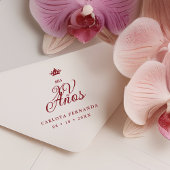 Romantic Exquisite Mis XV Spanish Calligraphy ラバースタンプ