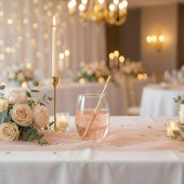 Romantic Exquisite Mis XV Spanish Script Crown ステムなしワイングラス