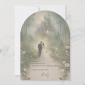 Romantic Fairytale Castle Wedding safe the date  招待状 (裏面)