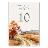 Romantic fall barn Wedding テーブルナンバー (裏面)
