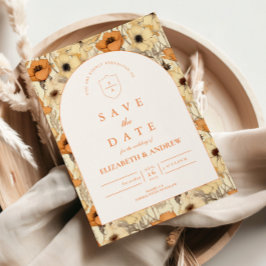 Romantic Fall Floral Wedding セーブザデート